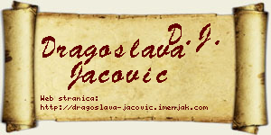 Dragoslava Jačović vizit kartica